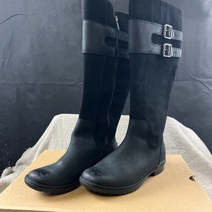 UGG Zarina Suede/Leather Waterproof Women's Black US 9 - EUC!